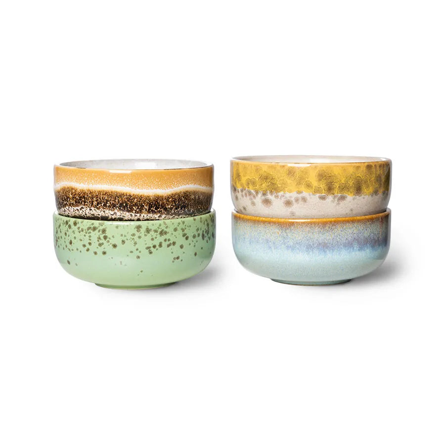 XS bowls | Castor (set of 4) | 70's ceramics | HKLiving