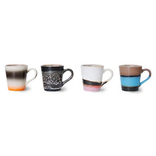 Afbeelding in Gallery-weergave laden, Espresso mugs | Funky | set of 4 | 70&#39;s ceramics | HKliving
