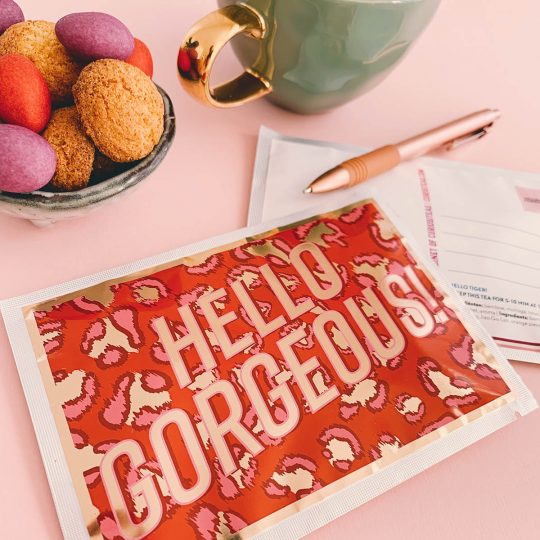 Hello Gorgeous! | Tea postcard