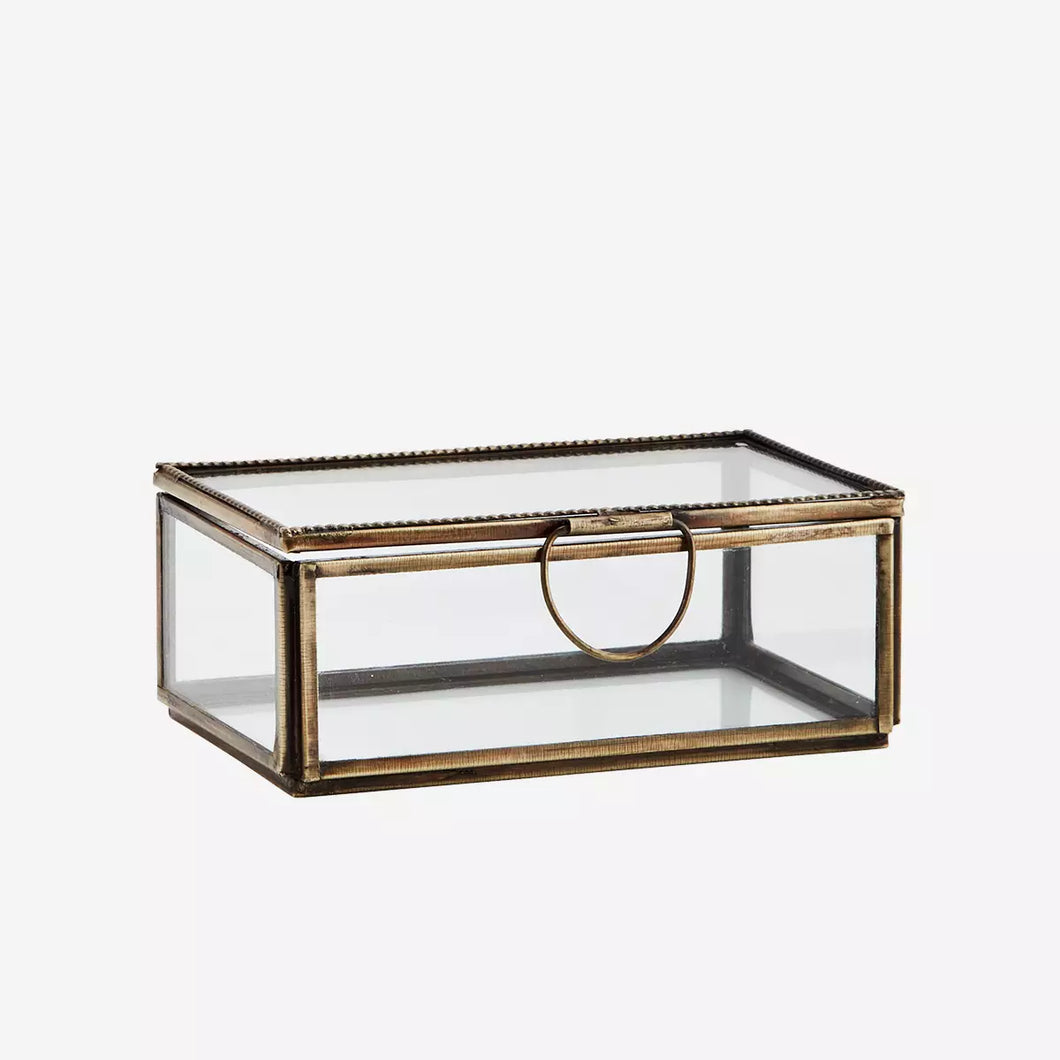 Glazen box met tassel | Brass | Madam Stoltz